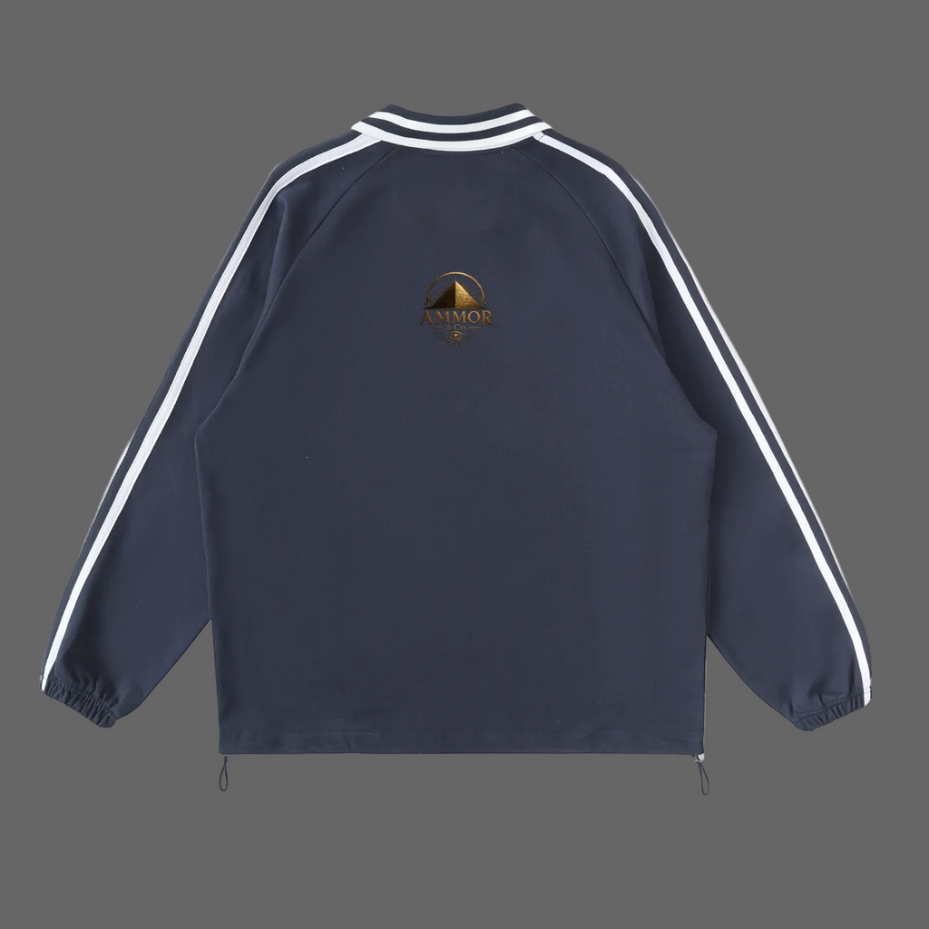 Nile Striped Lapel Sweatshirt | AMMOR&CO.