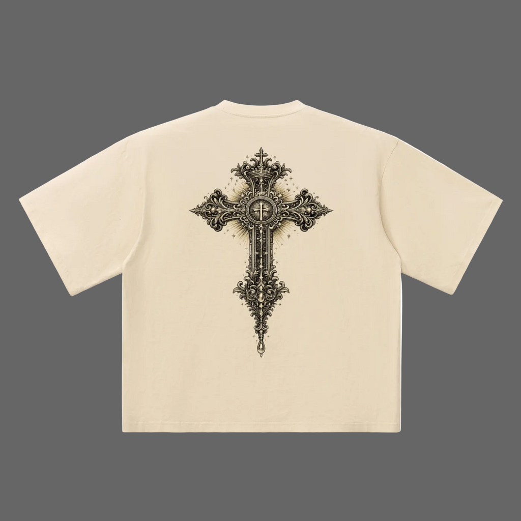 Holy Drip Oversized Drop Shoulder Tee Slate - AMMOR & Co