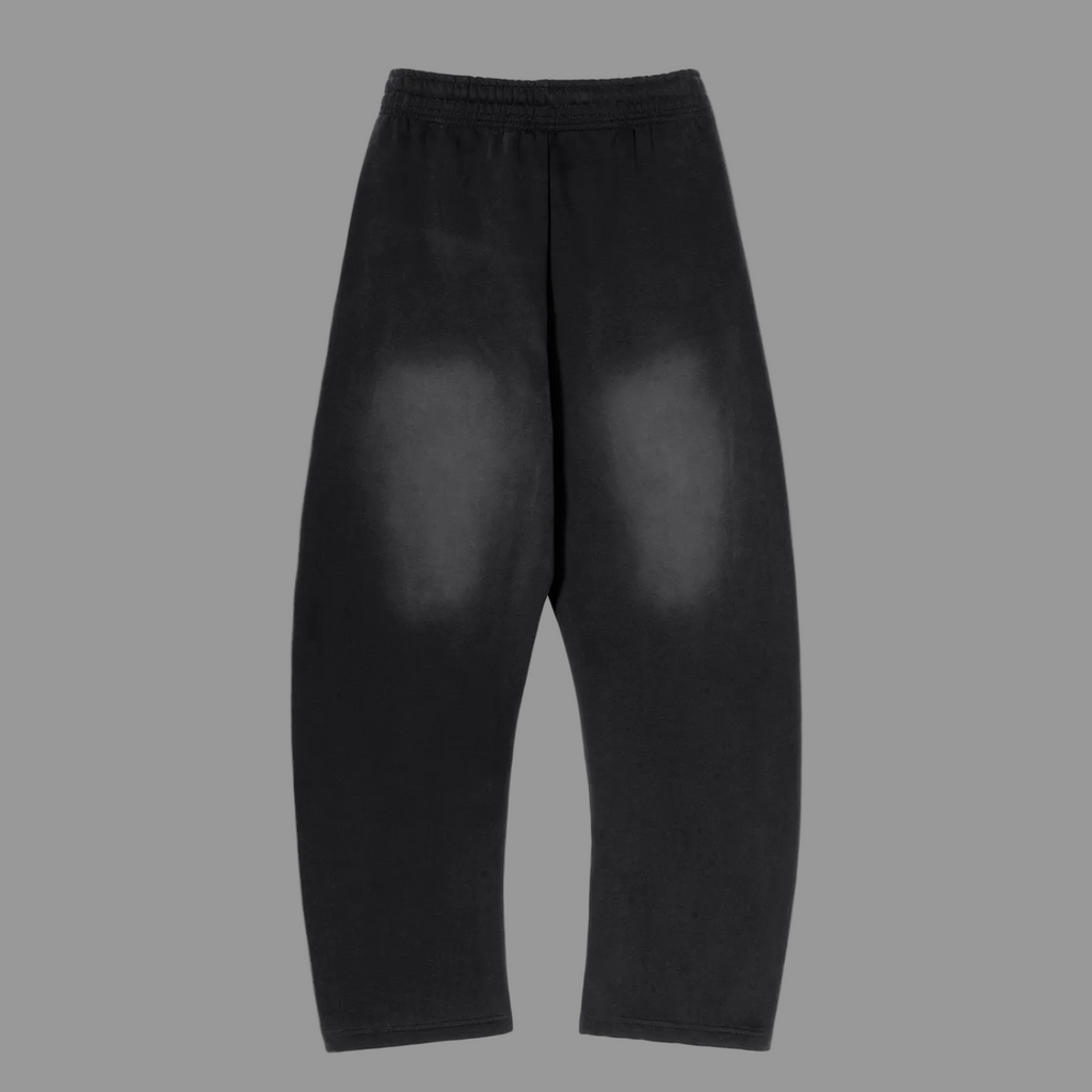 Sunfade Curved Blade Fleece Sweatpants Black - AMMOR & Co