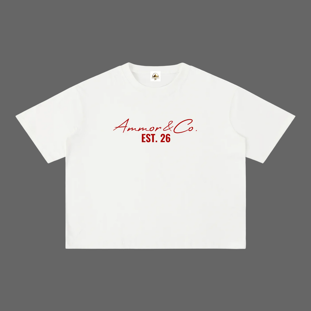 AMMOR & Co Signature Tee White - Egyptian Luxury Streetwear