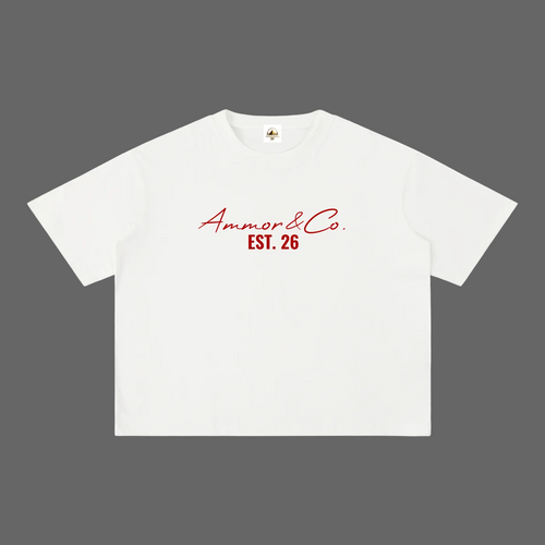 AMMOR & Co Signature Tee White - Egyptian Luxury Streetwear