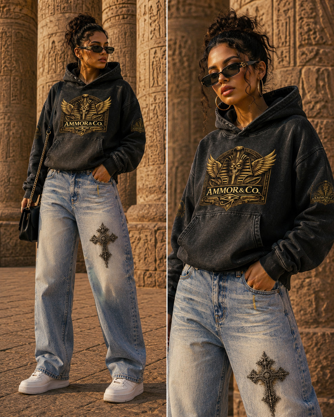Gold Crest Pharaoh Hoodie | AMMOR&CO.