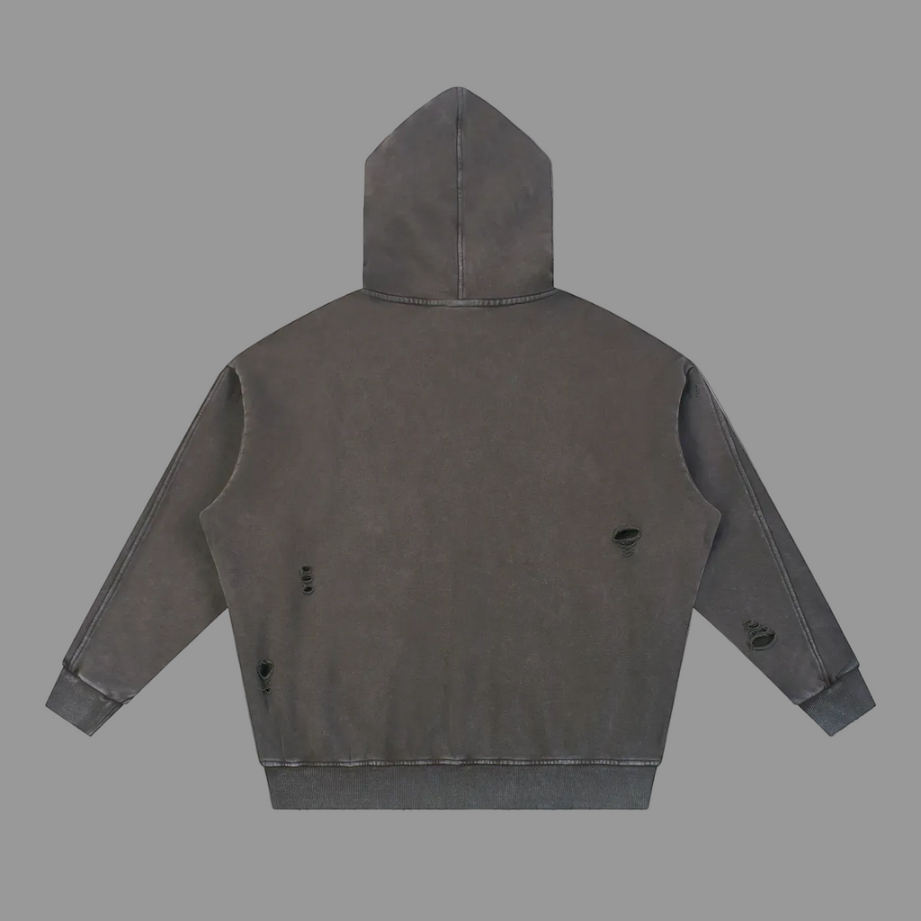 Washed Nile Distressed Hoodie | AMMOR&CO.