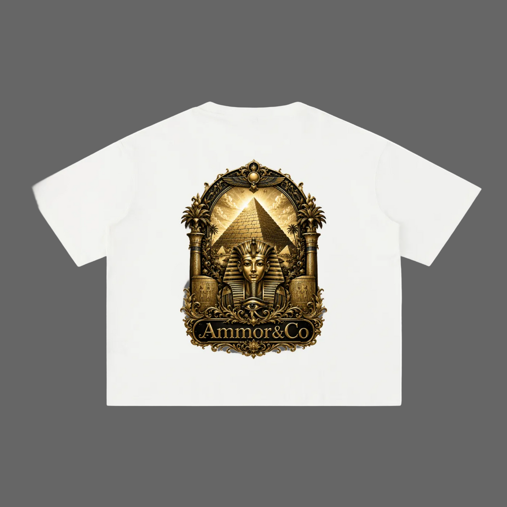 AMMOR & Co Signature Tee Light Apricot - Egyptian Luxury Streetwear