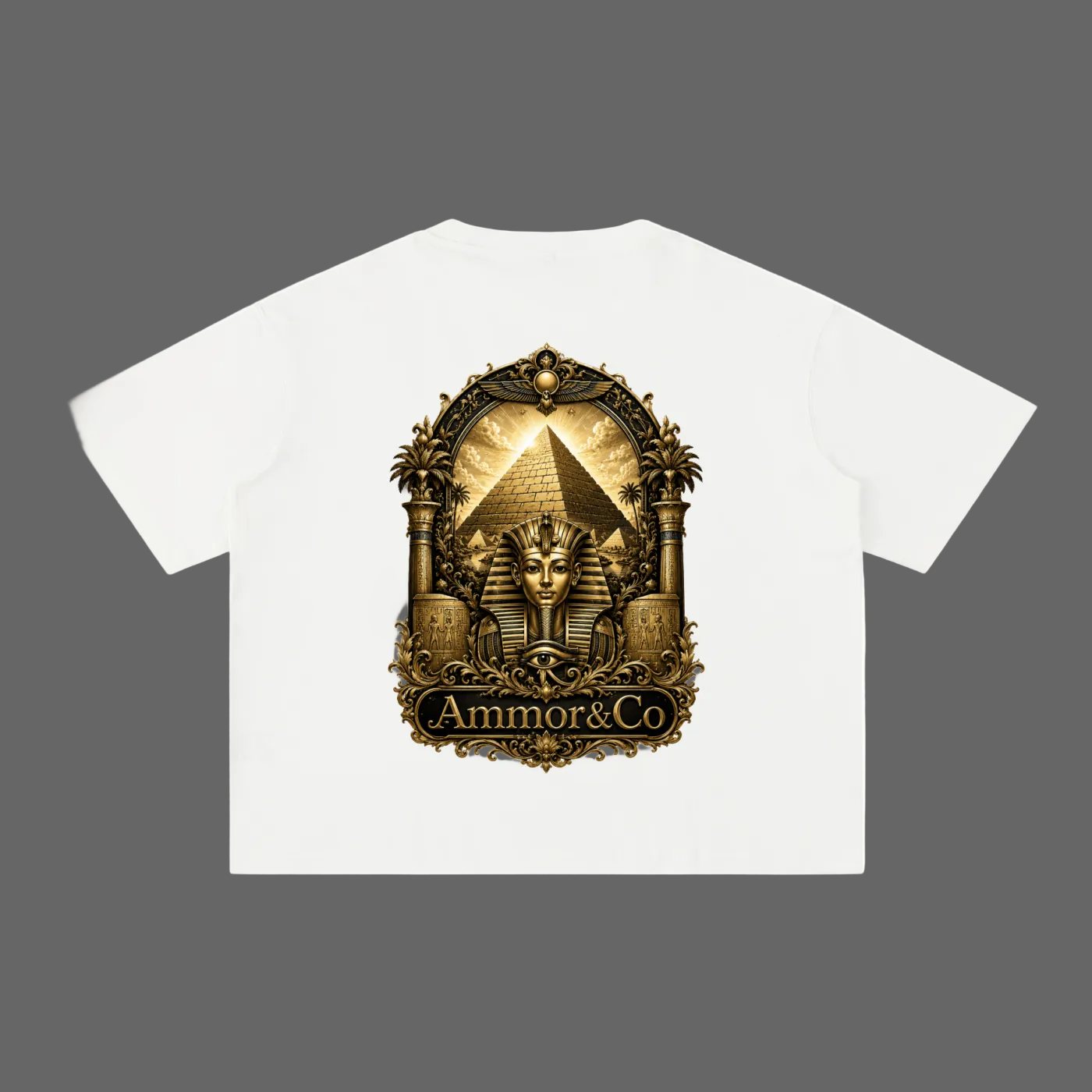 AMMOR & Co Signature Tee Light Apricot - Egyptian Luxury Streetwear