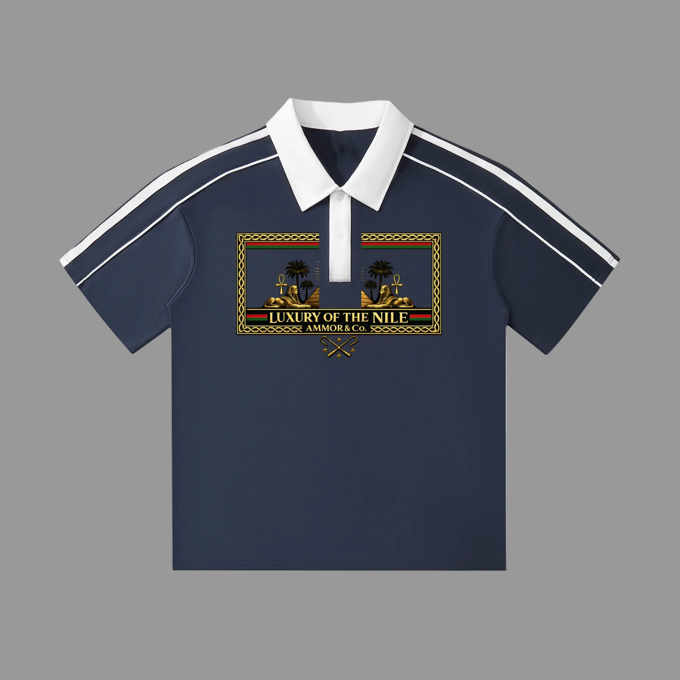 Luxury of the Nile Polo Navy Blue - AMMOR & Co