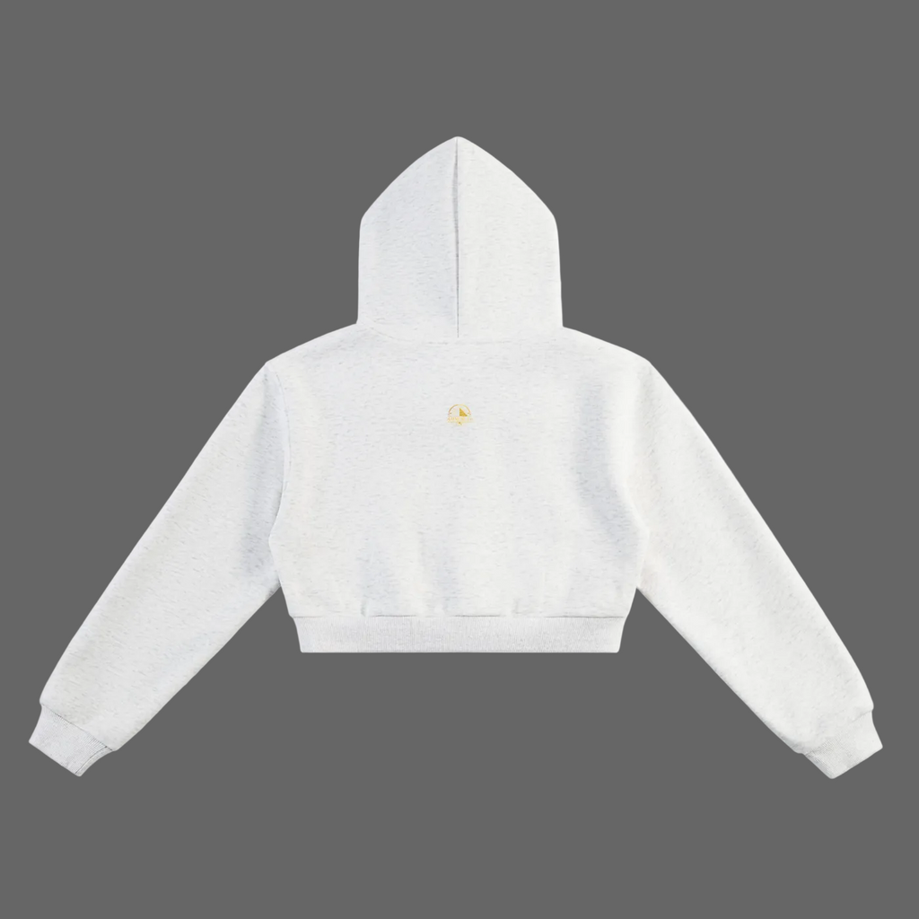Essential Cropped Hoodie Charcoal Gray - AMMOR & Co Women's