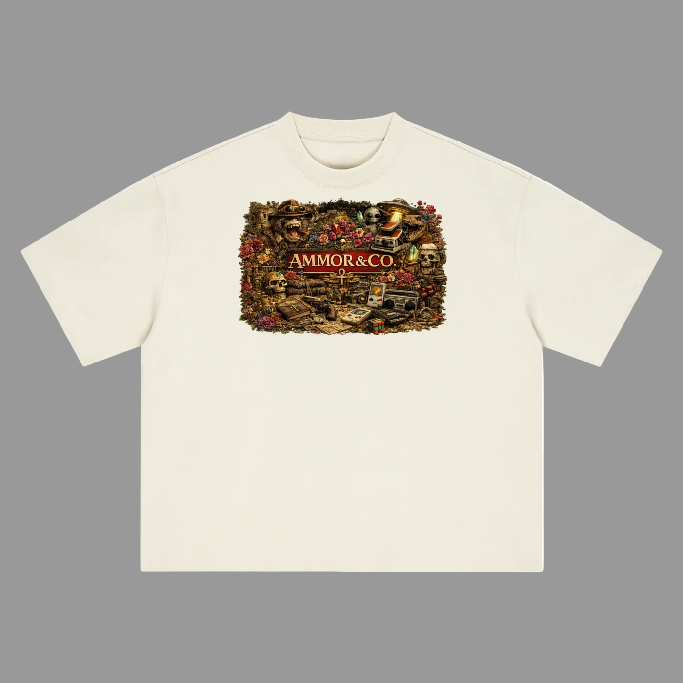 Dynasty Boxy Oversized Tee Army Green - AMMOR & Co
