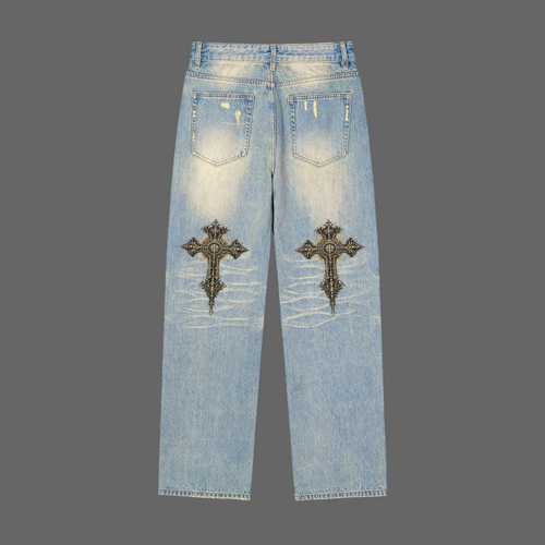 AMMOR Cross Denim — Sun Fade Raw Hem