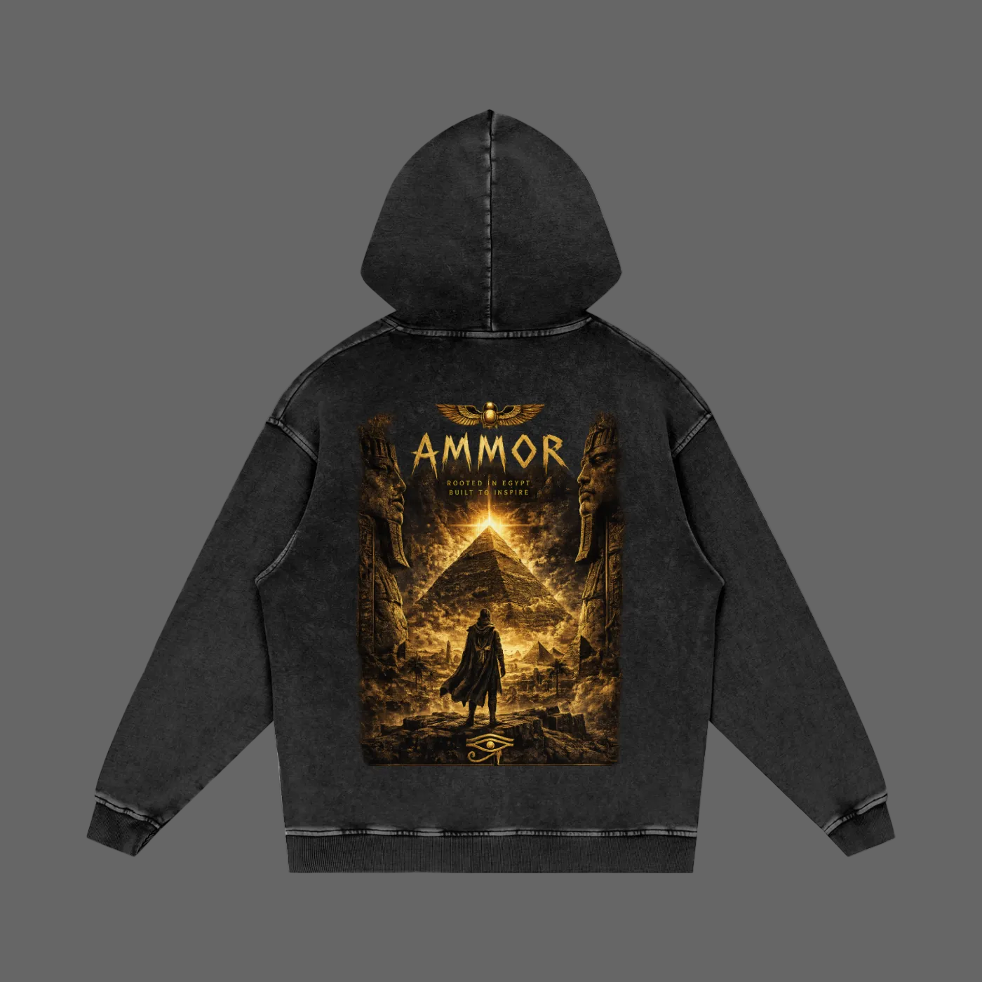 Pharaoh Dynasty Hoodie back view - AMMOR & Co