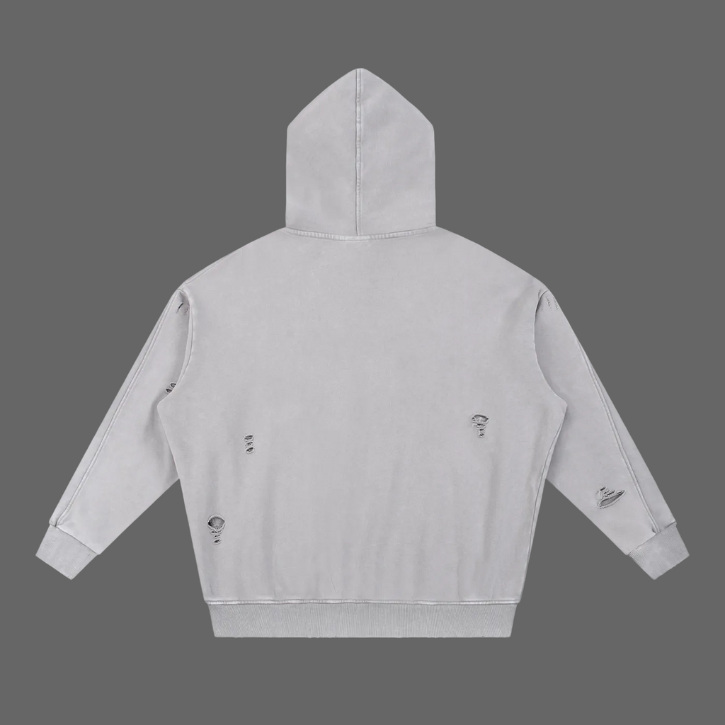 Luxury of the Nile Distressed Washed Hoodie Mocha colorway - AMMOR & Co