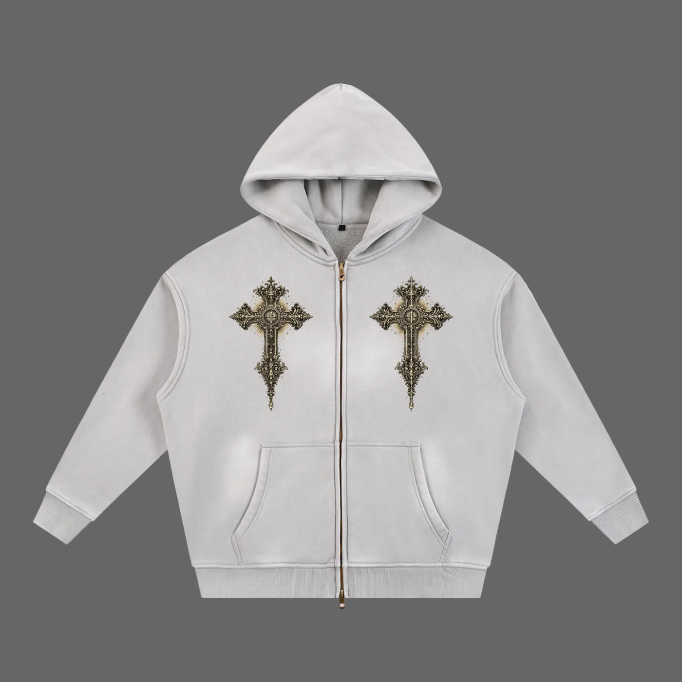 Holy Drip Sunfade Two-Way Zip Hoodie | AMMOR&CO.