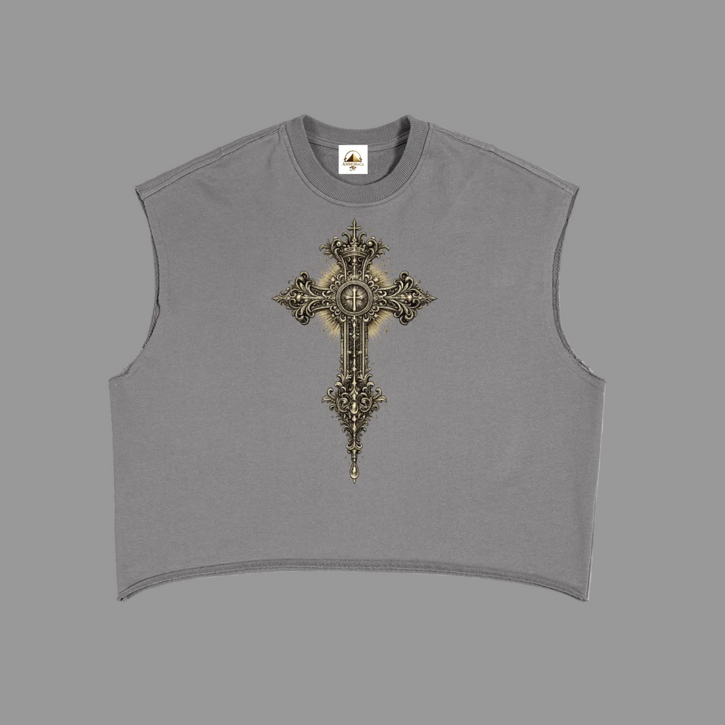 Holy Drip French Terry Boxy Tank — AMMOR&Co