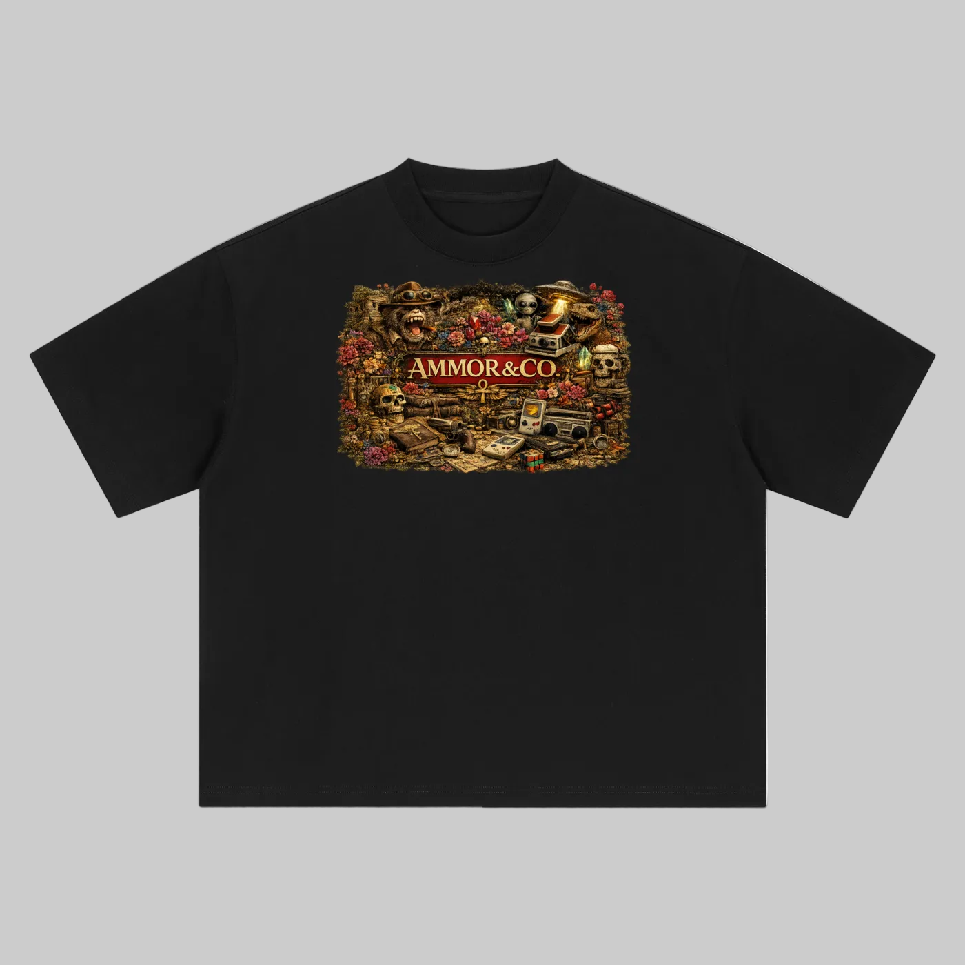 Dynasty Boxy Oversized Tee Dark Green - AMMOR & Co