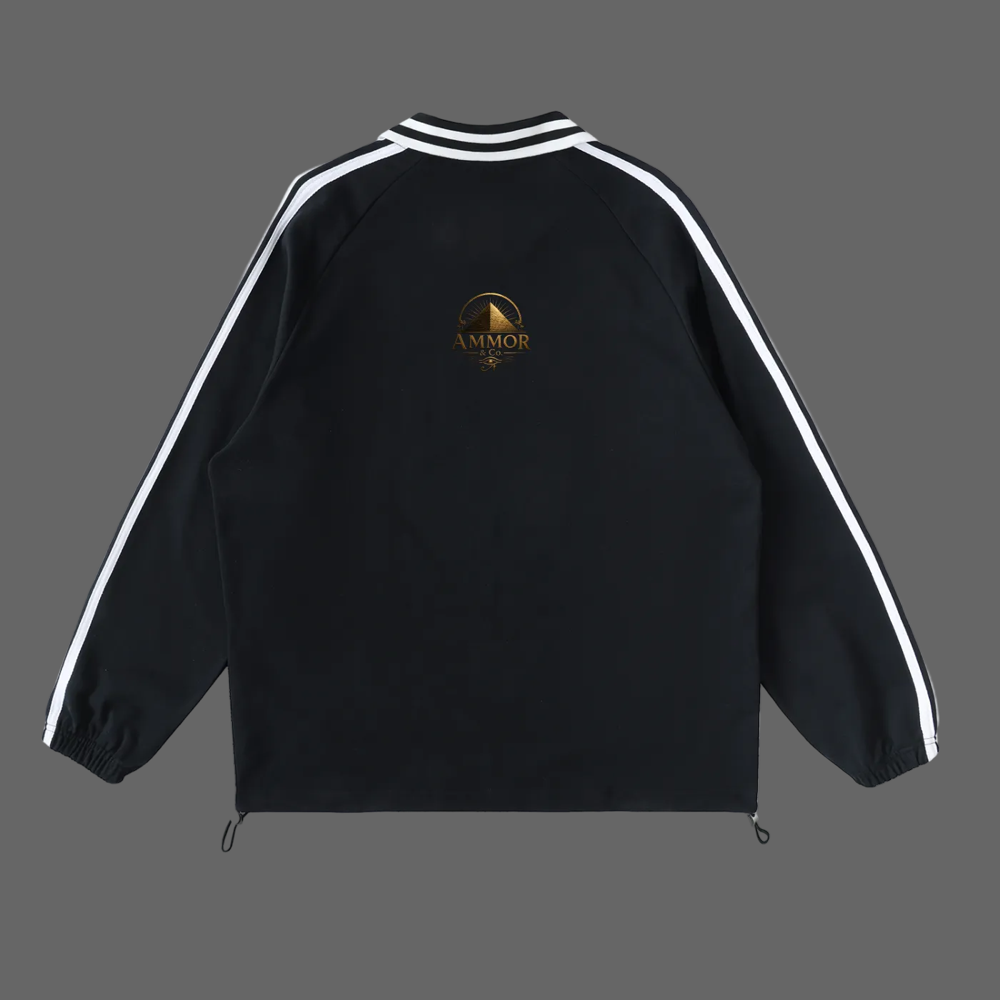 AMMOR Nile Striped Lapel Sweatshirt Royal Blue - AMMOR & Co
