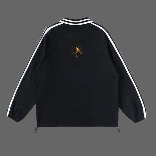 AMMOR Nile Striped Lapel Sweatshirt