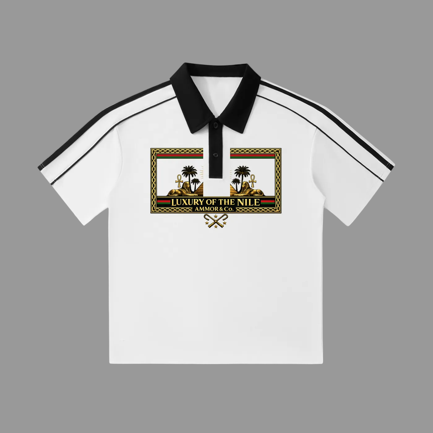 Luxury of the Nile Polo Obsidian Black - AMMOR & Co Egyptian Streetwear