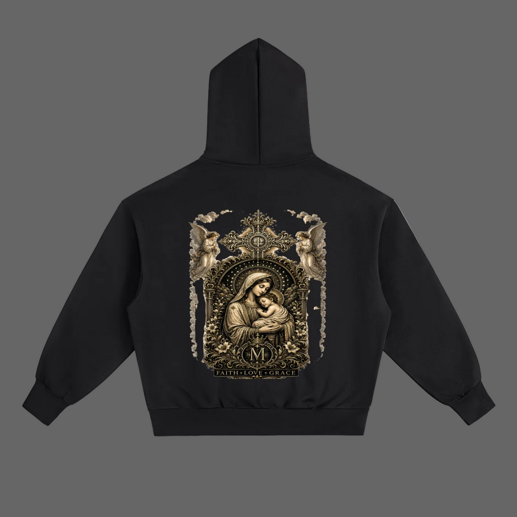 Holy Drip Essential Heavyweight Hoodie Black - AMMOR & Co