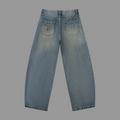 Holy Drip Distressed Barrel Leg Jeans back view - AMMOR & Co