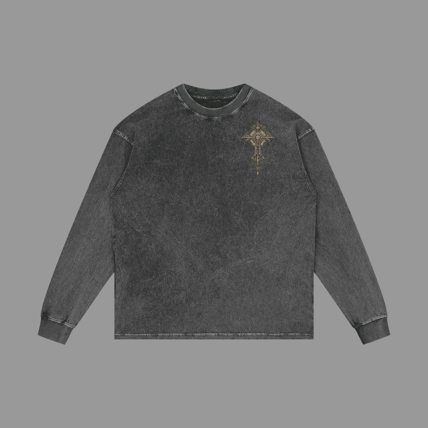 Holy Drip Acid Wash Oversized Long Sleeve | AMMOR&CO.